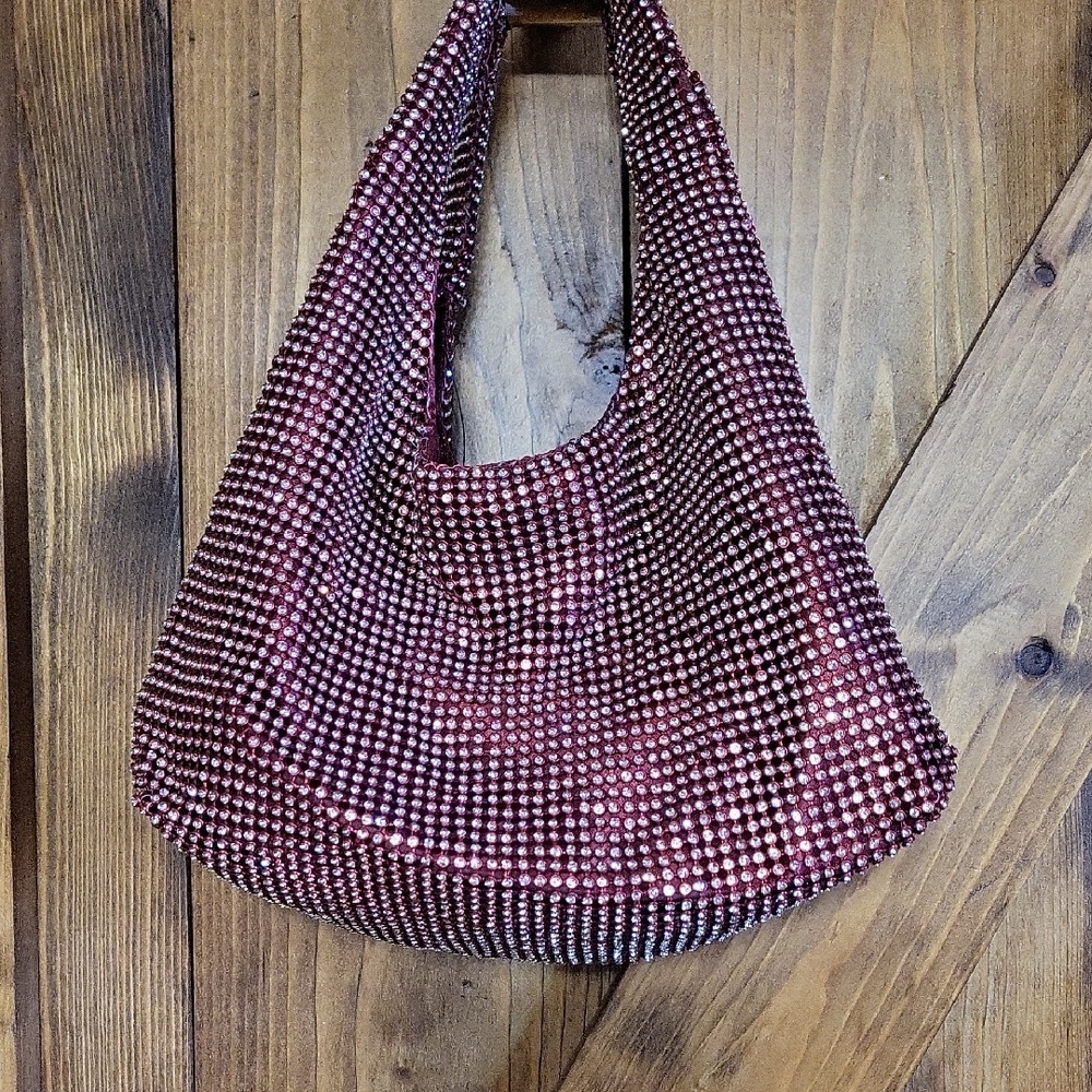 Elegant  Red Rhinestone Women's Bag